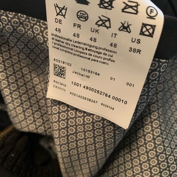 Hugo Boss Leather Bomber Jacket - Picture 4 of 4